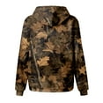 thumbnail image 5 of Ulanda Camo Hoodie Kids Cute Hoodies Maple Leaf Print Oversized Drop Shoulder Hooded Sweatshirt Pullover With Pocket (Bronze, 11-12 Years）, 5 of 7