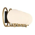 thumbnail image 5 of Alhambra 4-Light Bathroom Vanity Light in Matte Black with Warm Brass, 5 of 5