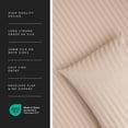 thumbnail image 4 of Fishers Finery 30 Momme 100% Pure Mulberry Silk Pillowcase for Hair & Skin, Grade 6A, Standard, Taupe Stripe, 4 of 7