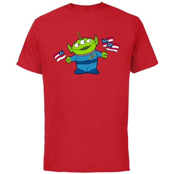 Disney and Pixar’s Toy Story Alien Fourth of July - Short Sleeve Cotton T-Shirt for Adults - Customized-Red