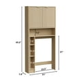 thumbnail image 5 of Funihold Over The Toilet Storage Cabinet, 31''W Modern Fluted Toilet Storage Cabinet with Toilet Paper Storage Holder & Adjustable Shelf for Bathroom, Natural Oak, 5 of 7