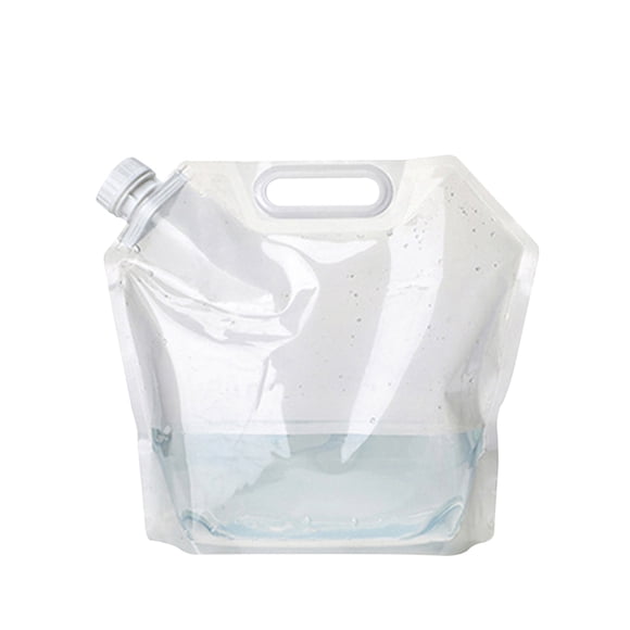 Soidarity Bolsa de agua plegable de 5/10/15L, jarra de almacenamiento, botella de agua de buen sellado con asa incrustada, contenedor de agua plegable de Kits de desorden para acampar 15L Soidarity OD001095-03
