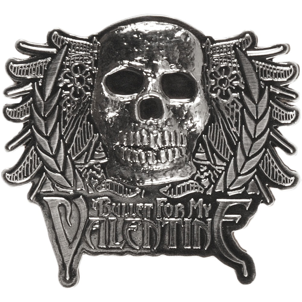 SKULL BELT BUCKLE WITH WINGS AND ROSES CLASSIC BUCKLES 