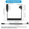 thumbnail image 3 of D-Tap Male to Female 4-Pin XLR Cable suitable for Power Supply Battery Adapter suitable for Cameras, Monitors Spring Wire, 3 of 5