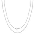 thumbnail image 1 of 10K White Gold Figaro Chain Necklace for Men and Women â€“ Measures 2 mm Thick and 24 Inches Length, 1 of 7