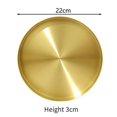 thumbnail image 2 of Elegant Gold Stainless Steel Storage Tray Jewelry Display Plate Organizer for Cosmetics Coffee Table Snacks Keys 12 5cm, 2 of 11