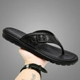 thumbnail image 6 of Men's Beach Sandals - Quick-Dry, Water-Resistant Flip-Flops with Ultra-Soft Compression Molded Footbed for All-Day Comfort | Leather & Synthetic Options, 6 of 7