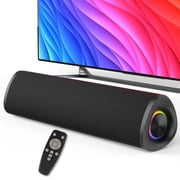 Kivdit Sound Bar for TV,50W Bluetooth 5.3 Soundbar with Built-in Subwoofer,2.0ch Home Theater Speakers with LED Lights,3D Surround Sound System TV Speakers,HDMI-ARC/Optical/AUX/USB Connect