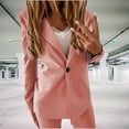 thumbnail image 2 of Women Blazers for Work Casual Lightweight Suit Jackets Solid Long Sleeve Tops Button Coat Tops Summer Slim Fit Ladies Blazer, 2 of 7