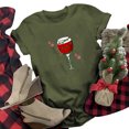 thumbnail image 1 of Gibobby Camisa navideña mujer Camiseta de manga corta con cuello redondo para mujer, divertida, informal, navideña, con copa de(AG,XG), 1 of 4