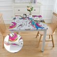 thumbnail image 2 of Acheng Unicorn Donut Drawing Square Table Cloth 100% Polyester Fiber 36*36, 2 of 8