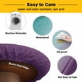 thumbnail image 3 of Elastic Fitted Round Tablecloth, Teal Purple Ombre Waterproof Stretch Table Cover for 36"-44" Tables, Turquoise Gradient Modern Abstract Art Washable Outdoor Tablecloths for Patio, Picnic, Camping, 3 of 9