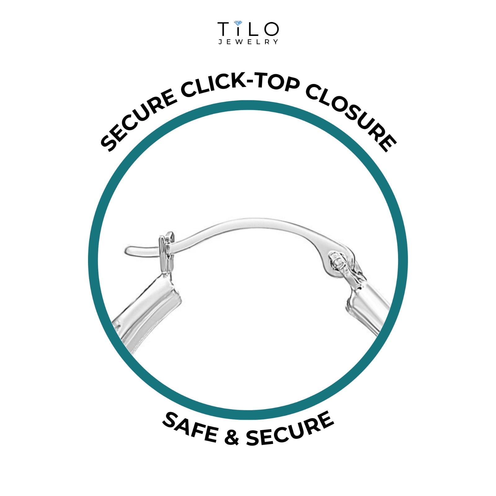 Tilo Jewelry 925 Sterling Silver Classic Polished Round Hoop Earrings, 3mm Tube (45mm) for Women & Unisex