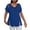 Blue, variant on Women's Short Sleeve Cut Out Cold Shoulder Tops Deep V Neck T Shirts