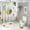 AA-2, variant on Cute Bee on Flower Shower Curtain Bathroom Sets Toilet Lid Rug, Bath Mat And Contour Mat, Shower Curtain 4Pcs