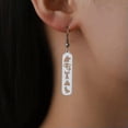 thumbnail image 4 of RSAMD Ancient Egyptian Cartouche Hieroglyph Symbols Earrings Eye of Horus Ankh Cross-A gold color, 4 of 9