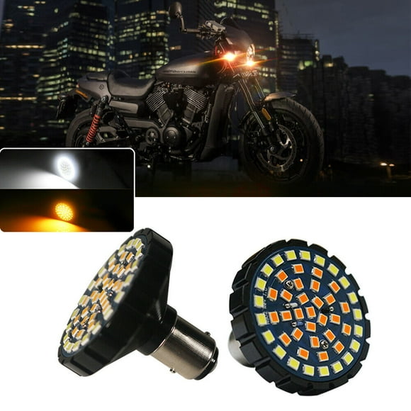 2pcs Switchback 1157 48 smd LED DRL&Turn Signal Light Bulbs Harley Davi for DS on-