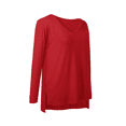 thumbnail image 4 of Fancyglim Womens Plus Size Tops Long Sleeve V Neck Tee Shirt Clothes(Red 1X), 4 of 7