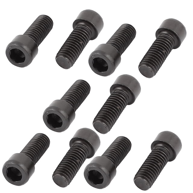 10 Pcs M8 x 20 Tornillos de Cabeza Hexagonal de Acero Aleado con Casquillo Negro