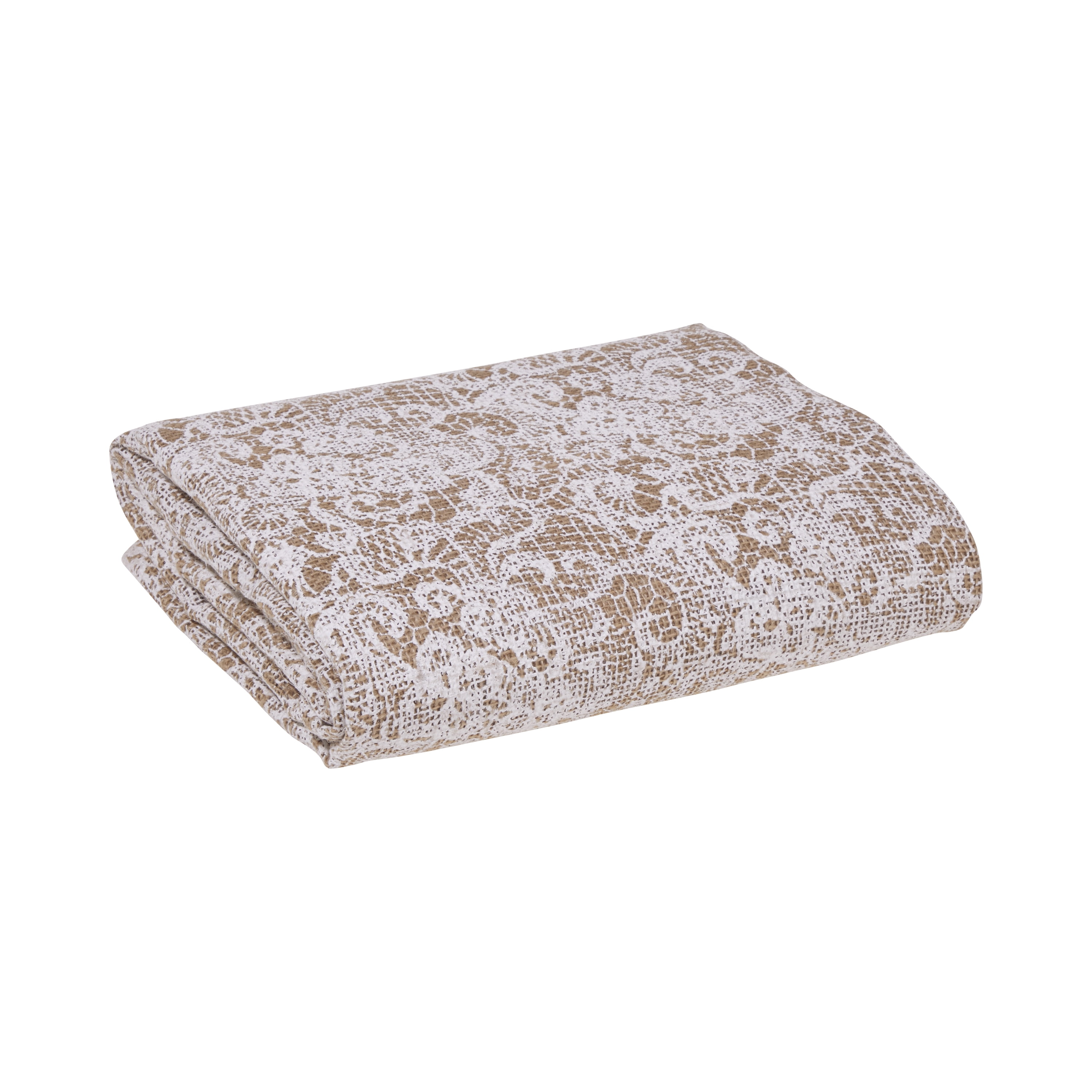Love, Laugh, Craft Jute Burlap Roll Precut, 46"W x 2-Yards, White Lace