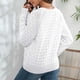thumbnail image 4 of Suéter de cuello redondo para mujer, suéter informal a rayas con cuello redondo, suéter para mujer, 4 of 4