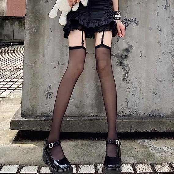 Thigh Stockings Tights Knee High Socks With Garter Women's Sheer Mesh Garter Belt Pantyhose Suspender Thigh Thigh Stockings Tights Knee High Socks With Garter Women's Sheer Mesh Garter Belt Pantyhose Suspender Thigh