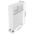 thumbnail image 2 of Bathroom Low Cabinet Narrow Slim Storage Tower Table Box with 2 Drawers & Wheels, 2 of 13