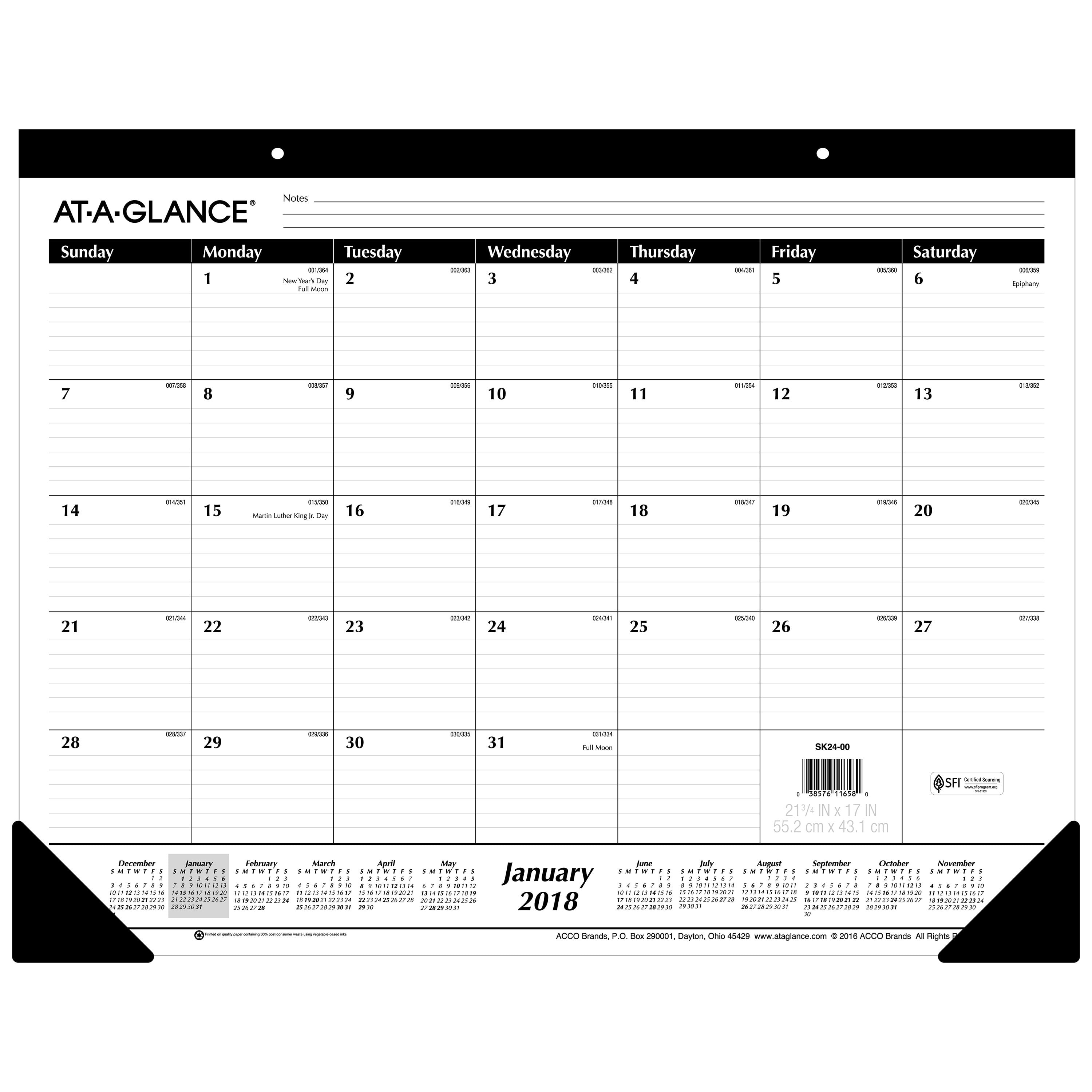 2018 At A Glance Monthly Desk Pad Calendar Ruled Blocks 12 Months 2018 At A Glance Monthly Desk Pad Calendar Ruled Blocks 12 Months January Start 22 X 17 Sk24bw00 Com