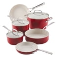 thumbnail image 1 of Juego de Ollas 9pzs KitchenAid. Aluminio forjado. Antiadherente Cerámico. Rojo Imperio, 1 of 5