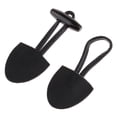 thumbnail image 3 of Pair of 6 Vintage Leather Toggle Closure Button for Coat DIY Scrapbooking, 3 of 9