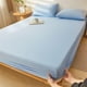 thumbnail image 5 of Juego de cuatro piezas en liquidación de BIZHUA: sábana bajera ajustable tamaño queen, sábana bajera ajustable de color liso, sábana bajera suave con bolsillo de 28 cm de profundidad, funda de, 5 of 5
