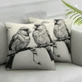 thumbnail image 2 of Nawypu  Two Little Bird Black and White Sparrows Square Couch Sofa Cushion Covers 2pcs Forest Wildlife Birds Tree Branches Decorative Pillows for Couch Bed Living Room Car, 2 of 6