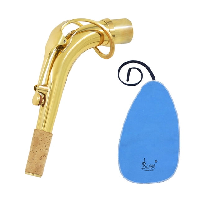 Saxophone Alto Saxophone Sax Bend Neck Brass Material 24.5mm with Cleaning Cloth Saxophone Accessory