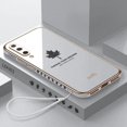thumbnail image 3 of Funda de lujo con cordón de hoja de arce A 50 30s 70 para Samsung Galaxy A50 A70 A30s A7 2018 A20 A30 A21s A20s cubierta de silicona chapada A50s, 3 of 4