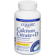Equate: Calcium Citrate+D Maximum Caplet Dose Dietary Supplement, 120 ct