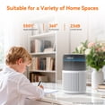 thumbnail image 2 of AIRROMI HEPA Air Purifier for Pet Owners, Included Activated Carbon Filter, Air Cleaner with Night Light for Allergies and Asthma Suffers,A2005,Pink, 2 of 9