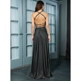thumbnail image 3 of Women'S Elegant Sleeveless Off Shoulder Bodycon Long Formal Party Evening Dress Black XXXL, 3 of 4