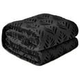 thumbnail image 7 of Exclusivo Mezcla Twin Size Fleece Blanket for Bed, Leaves Pattern Super Soft and Cozy Blankets, Plush Fuzzy Lightweight, Black, 60"x80", 7 of 7