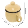 thumbnail image 2 of Taza esmaltada Taza esmaltada Taza decorativa esmaltada Taza esmaltada casera Taza de agua con tapa, 2 of 5