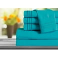 thumbnail image 1 of Mocassi 1800 Series Ensemble de Draps 6 Pcs Poche Profonde Grand Turquoise, 1 of 3