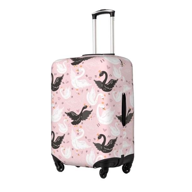 Fotbe Swan And Flowers2 Funda Protectora para Equipaje, Antirrayones y Resistente a la Suciedad, Compatible con Maletas de 18 a 32 Pulgadas-Medium