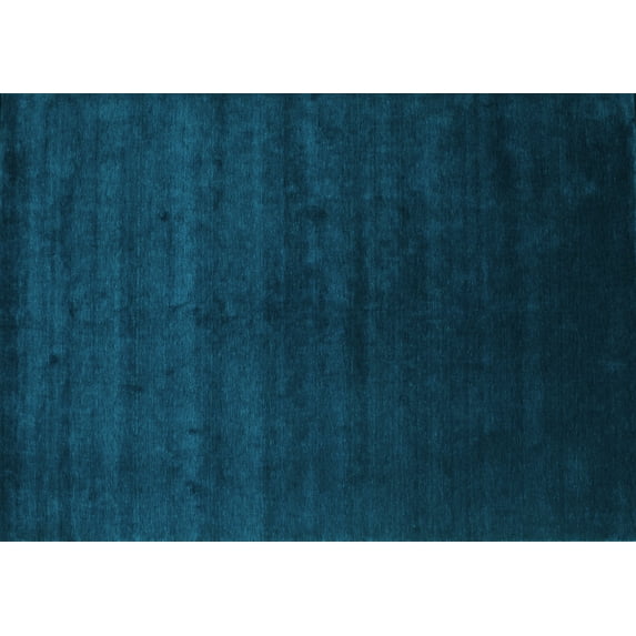 Ahgly Company Indoor Rectangle Abstract Light Blue Contemporary Area Rugs, 2' x 4'
