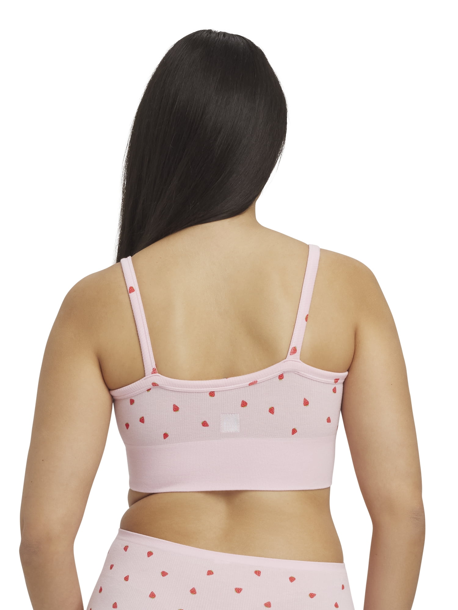 Mills by Millie Bobby Brown Women's Softie Ribbed V-Neck Bralette, Sizes XS-XXXL