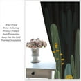 thumbnail image 5 of Cactus Window Curtains,Natural Tropical Plant Flowers Room Darkening Door Window Rod Pocket Curtain for Living Room Bedroom Kitchen Bathroom W84xL84in, 5 of 6