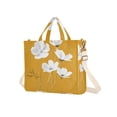 thumbnail image 7 of FORMRS Womens Corduroy Tote Bag Crossbody Shoulder Handbag with Pocket, White Flowers, 7 of 7