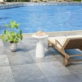 thumbnail image 2 of Fsbecl Round Metal Outdoor End Table, White, 2 of 8
