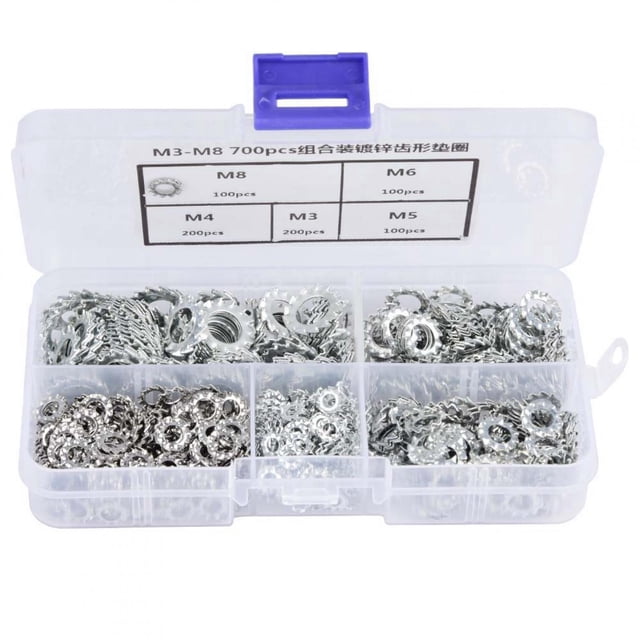Lock Washers,700pcs Galvanized Serrated Toothed Galvanized Lock Washer Toothed Lock Washer Tried and Trusted