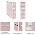thumbnail image 5 of Sorbus Narrow Dresser Tower with 4 Drawers - Vertical Storage for Bedroom Pink, 5 of 6