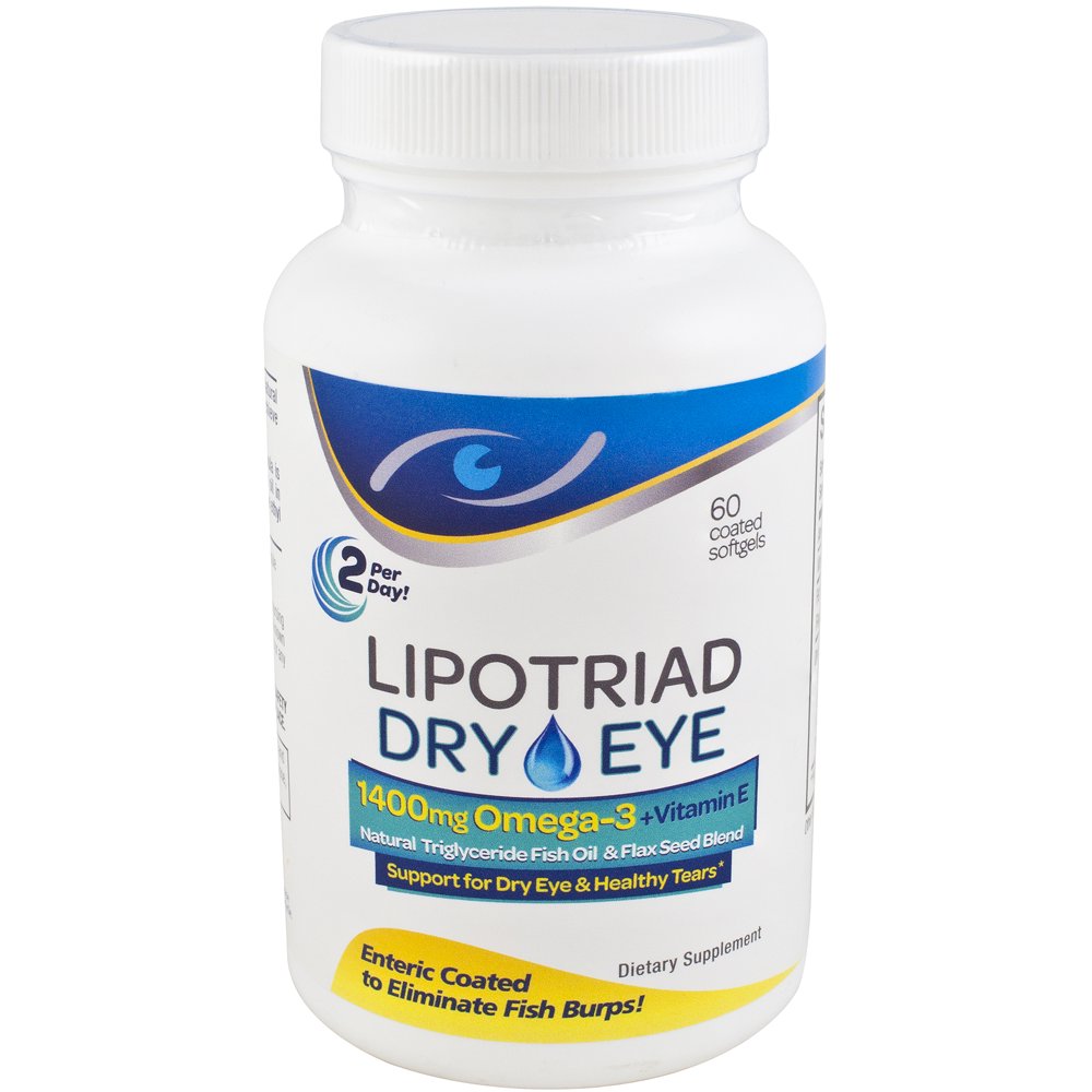 Lipotriad Dry Eye Formula 1400mg Omega3 Supplement with Natural