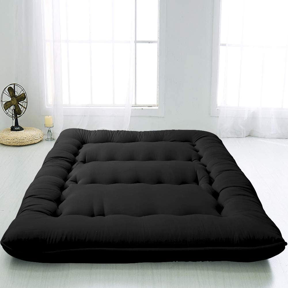 Maxyoyo Japanese Floor Mattress Futon Mattress Thicken Tatami Mat Sleeping Pad Foldable Roll Up Mattress Boys Girls Dormitory Mattress Pad Kids Floor Lounger Pillow Bed Black Twin Size Walmart Com Walmart Com